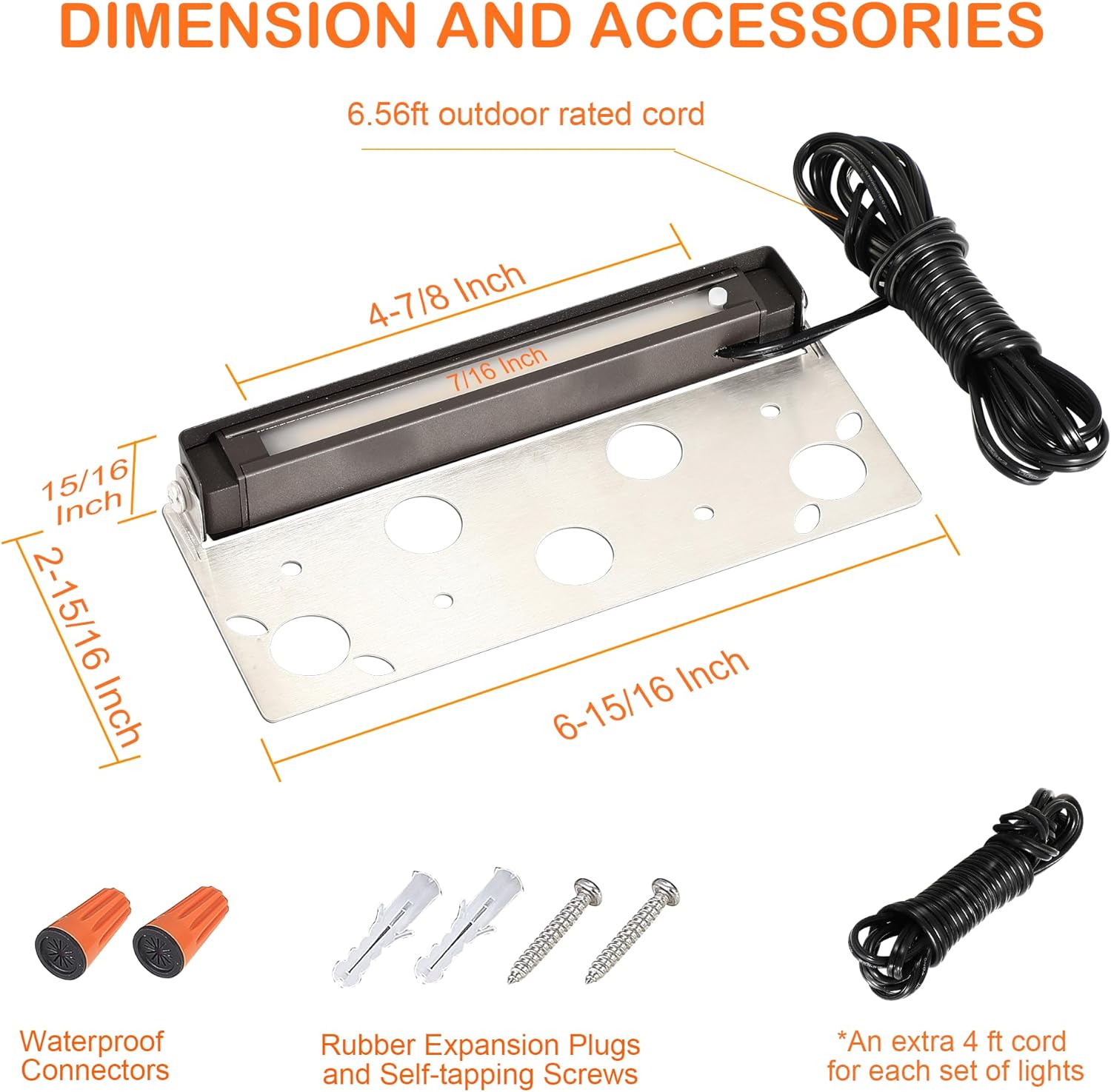 Low Voltage Hardscape Paver Light, 12V, 5CCT, 7 Inch 5W, 8 PCs