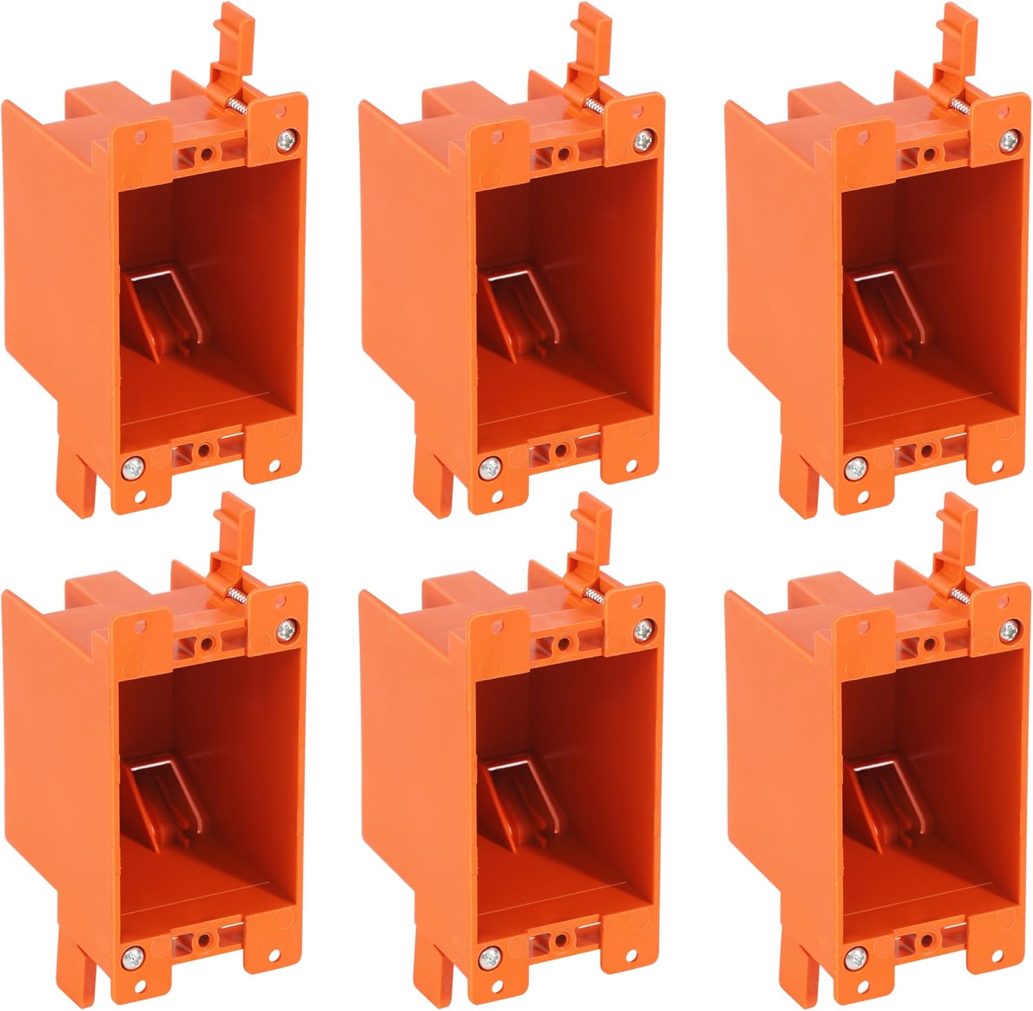 Single Gang Electrical Outlet Box,14 Cubic Inch,Old Work Box,UL Listed, 6 PCs