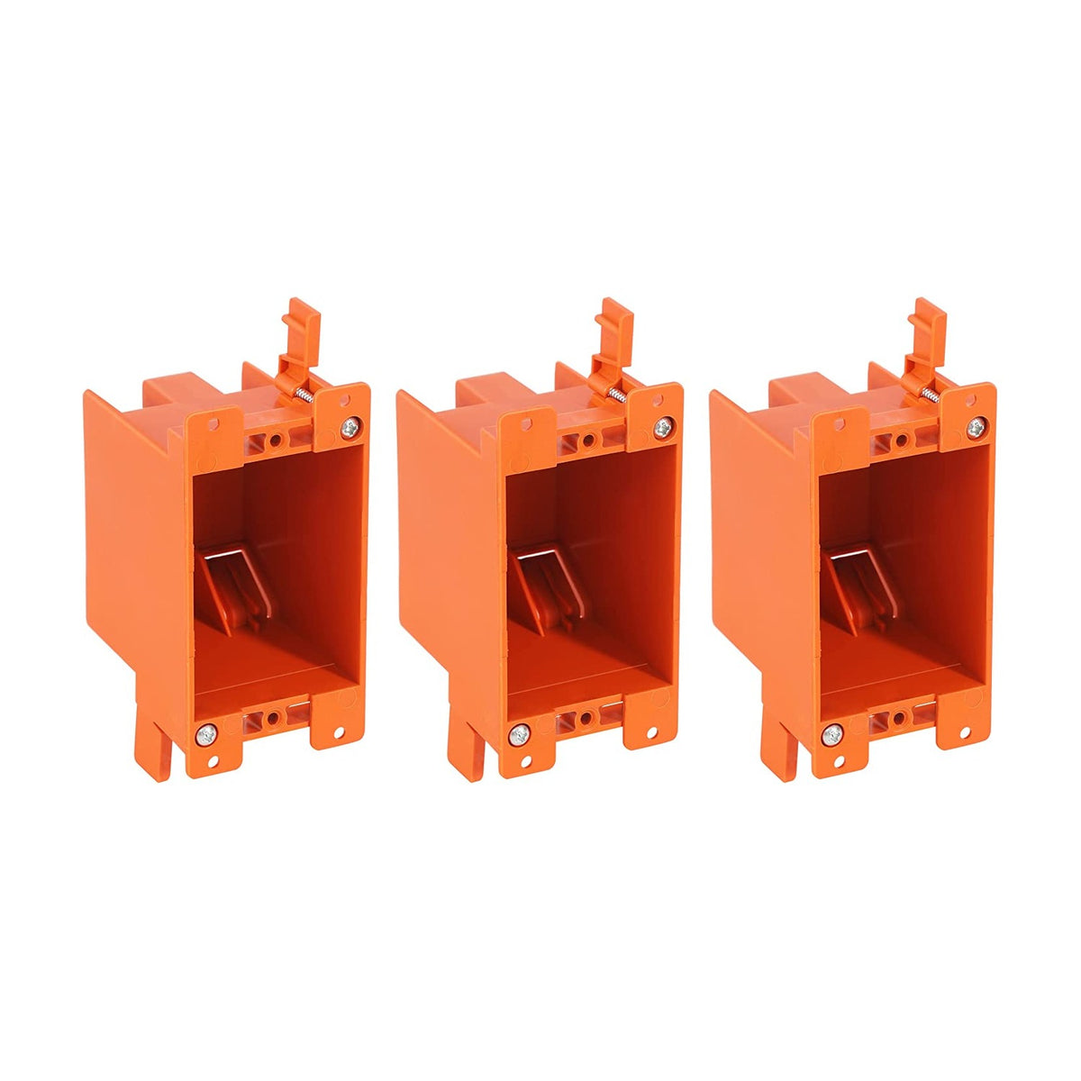 Cloudy Bay 14 cu.in single gang old work outlet boxes, 3-pack, white background