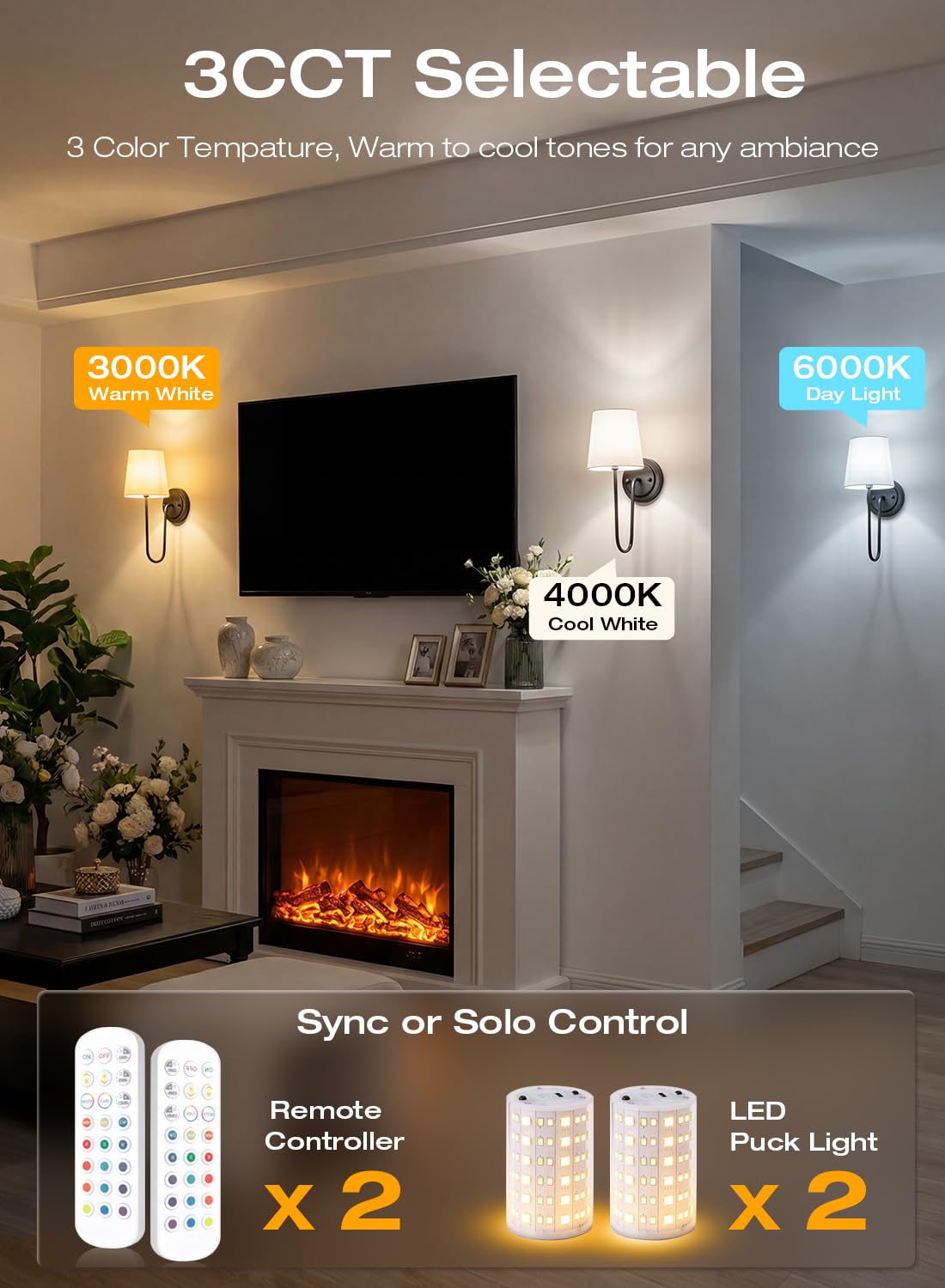 10000mAh battery delivers up to 100-hour runtime, group control via remote