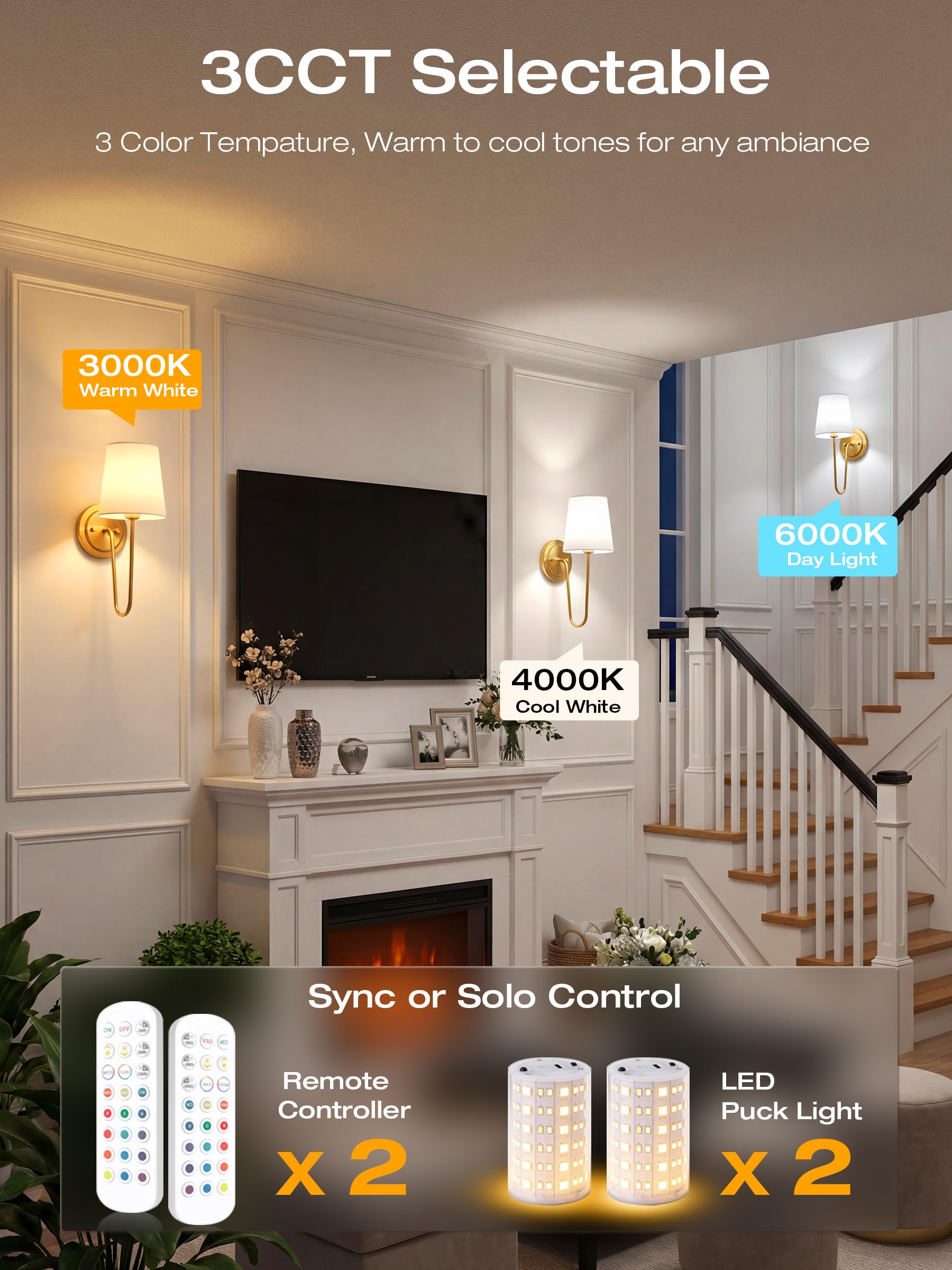 10000mAh battery delivers up to 100-hour runtime, group control via remote