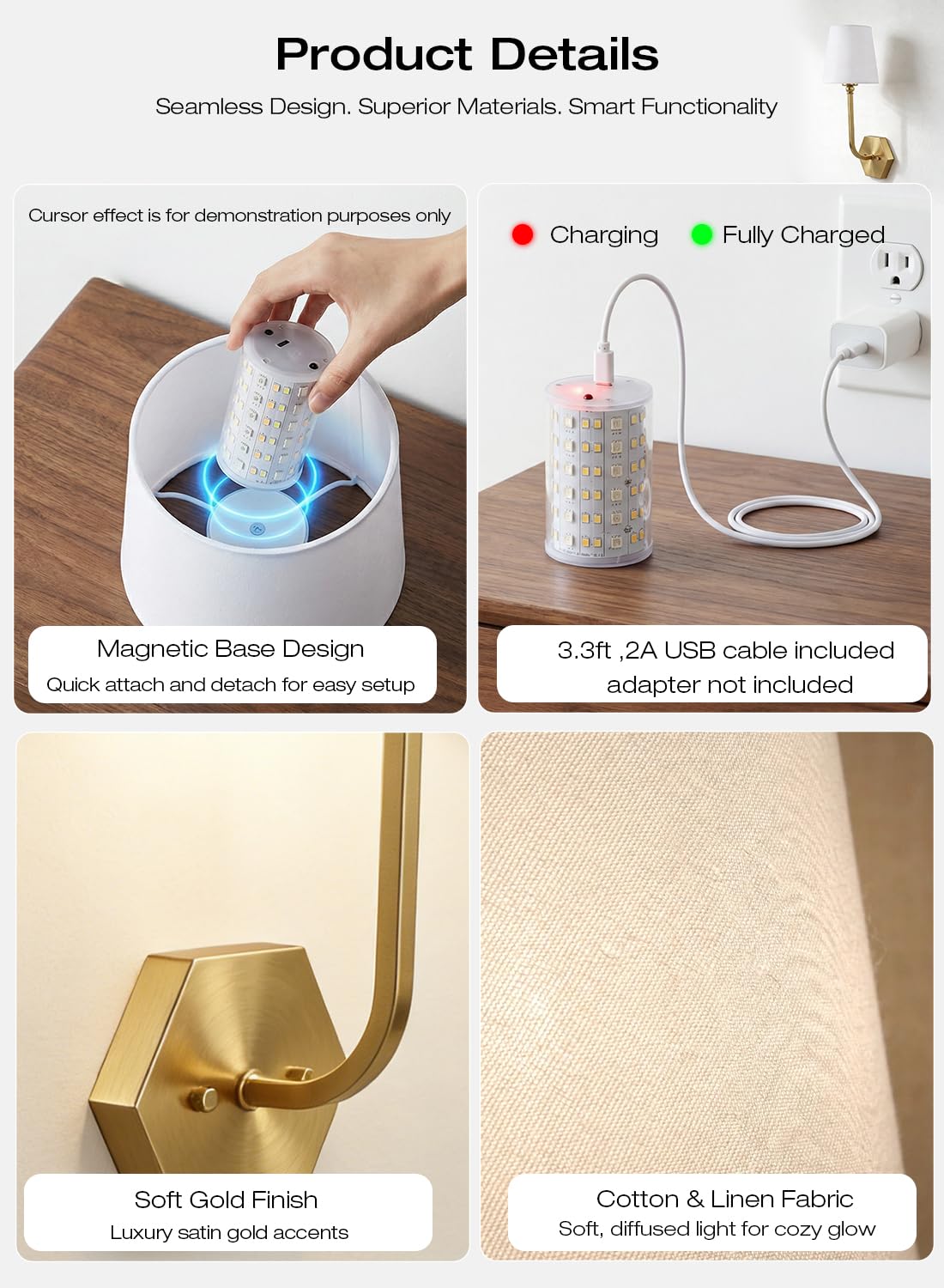What's in the box: 2 sconces, remotes, USB-C cable, mounting hardware