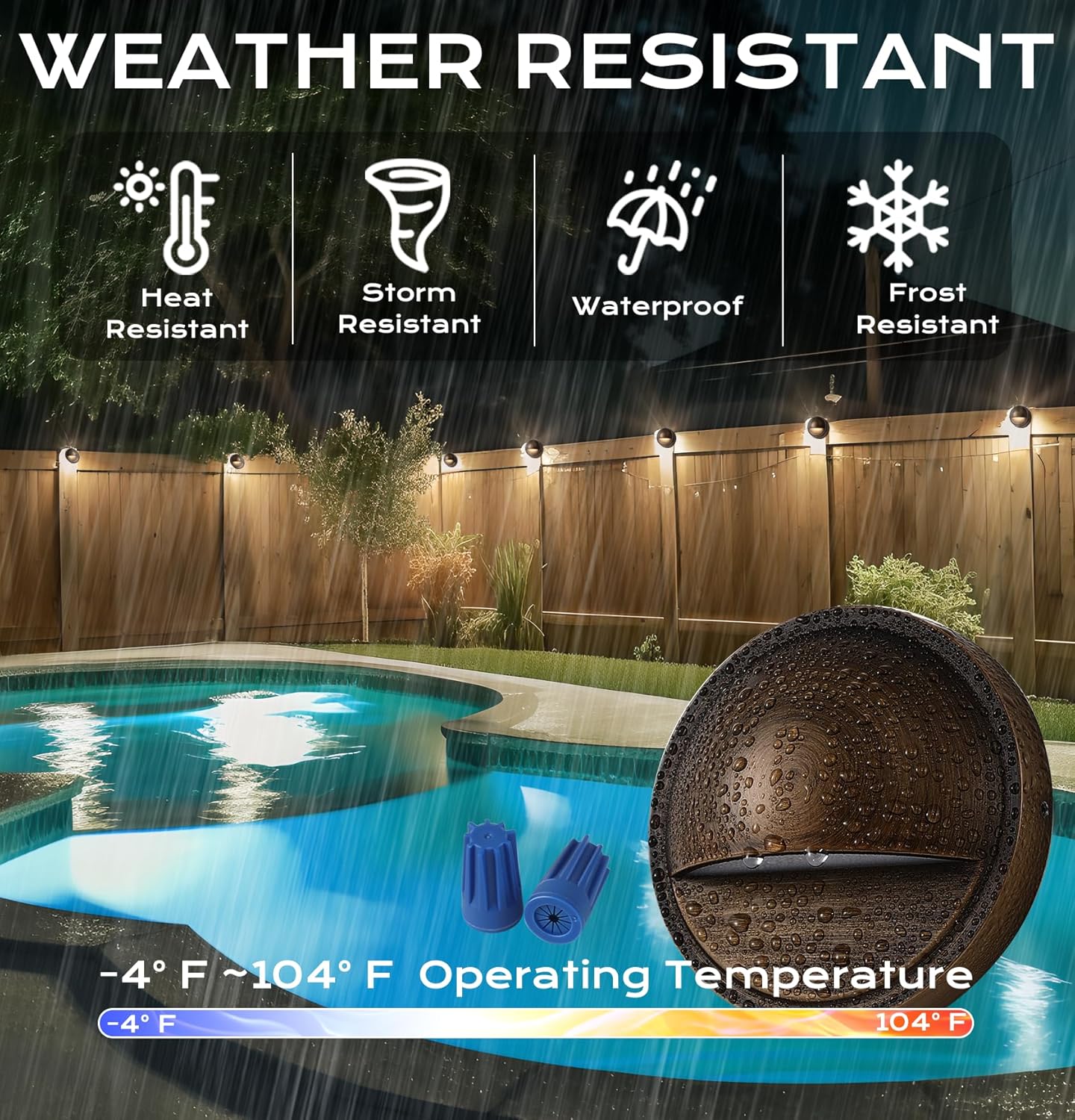 LED Low Voltage Deck & Step Lights, Bronze, 6 PCs