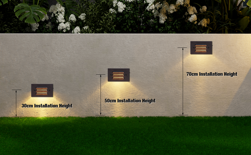 Low Voltage LED Step Light with Horizontal Louvered Faceplate, 5CCT 12V 4W, ORB, 6 PCs