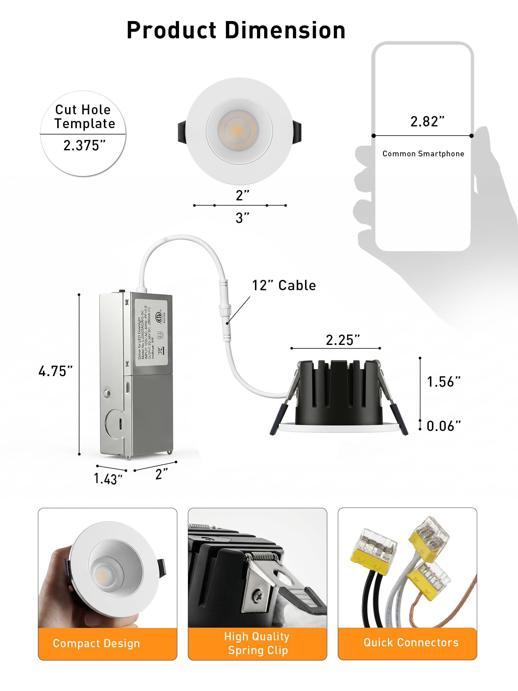 Downlights aimed at wall art, shelves or a gallery wall for accent lighting
