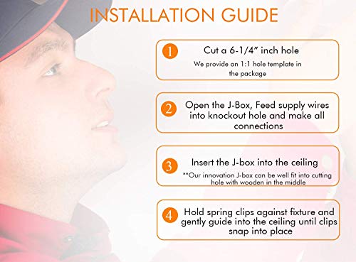 Ultra-Thin LED Recessed Ceiling Light with Junction Box, 6 Inch, 3CCT, Dimmable 15W CRI90+ Downlight, IC Rated, Air Tight, ETL/JA8, Oil Rubbed Bronze, 6 PCs