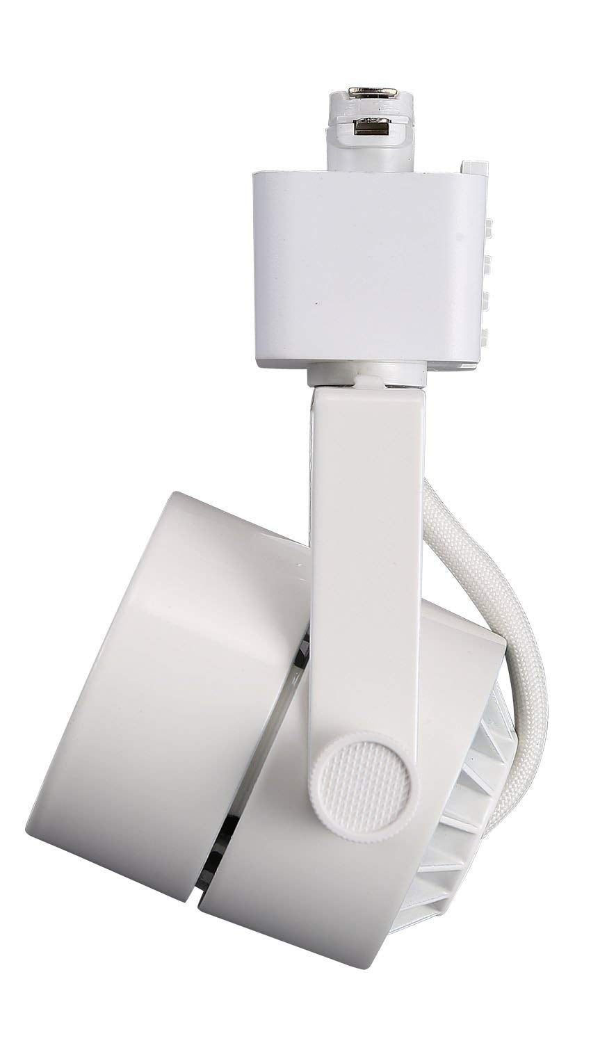 Track Light Head, Dimmable LED, Adjustable Tilt Angle, Warm white (3000K), 120V/8W/580lm, White Finish