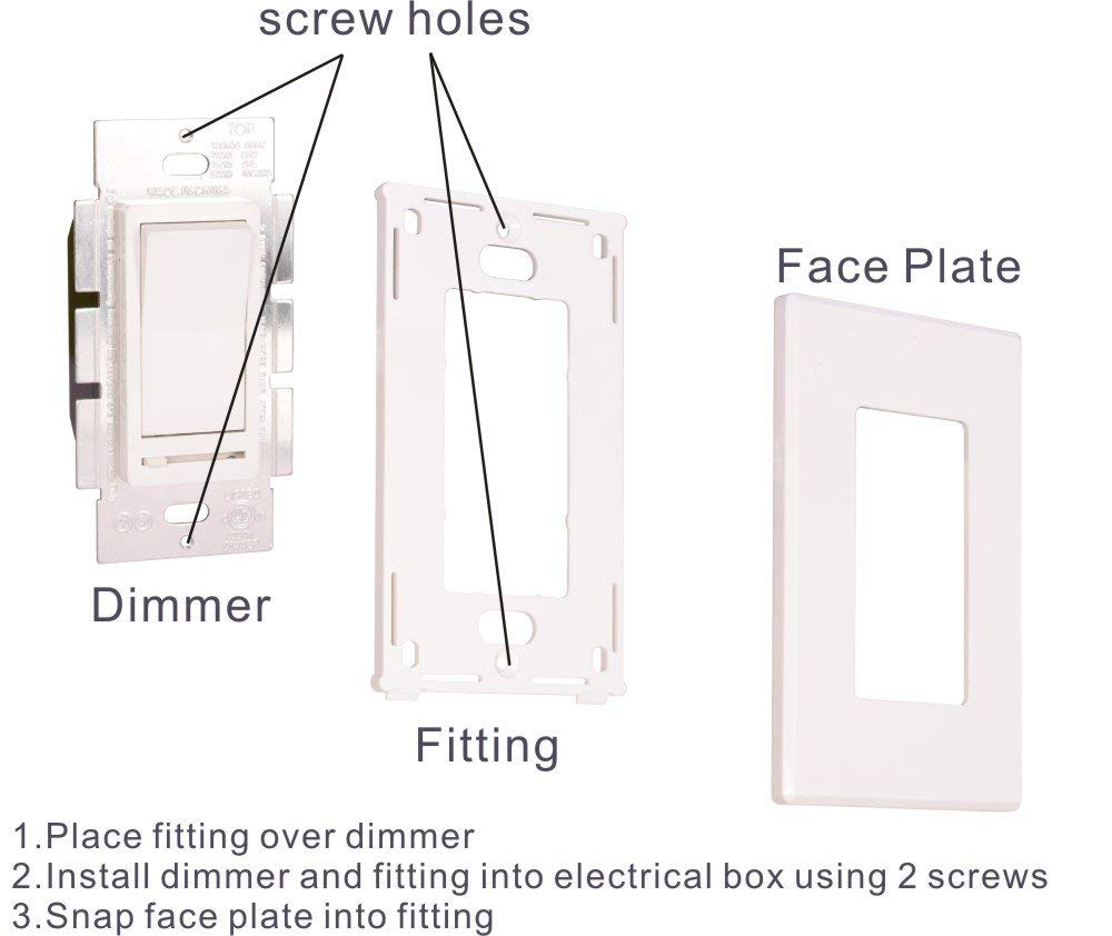 Dimmer Switch for LED Light/CFL/Incandescent, 001, 1 PC