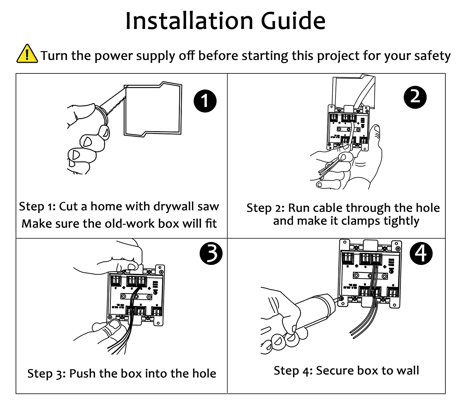 Two Gang Electrical Outlet Box,25 Cubic Inch,Old Work Box,UL Listed, 10 PCs