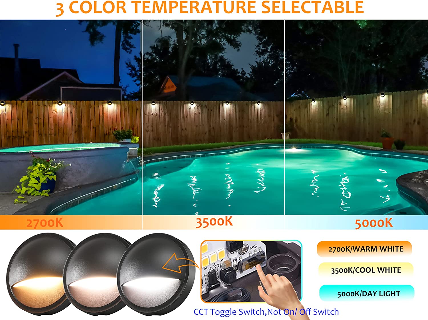 LED Low Voltage Deck & Step Lights, Oil-Rubbed Bronze, 6-Pack
