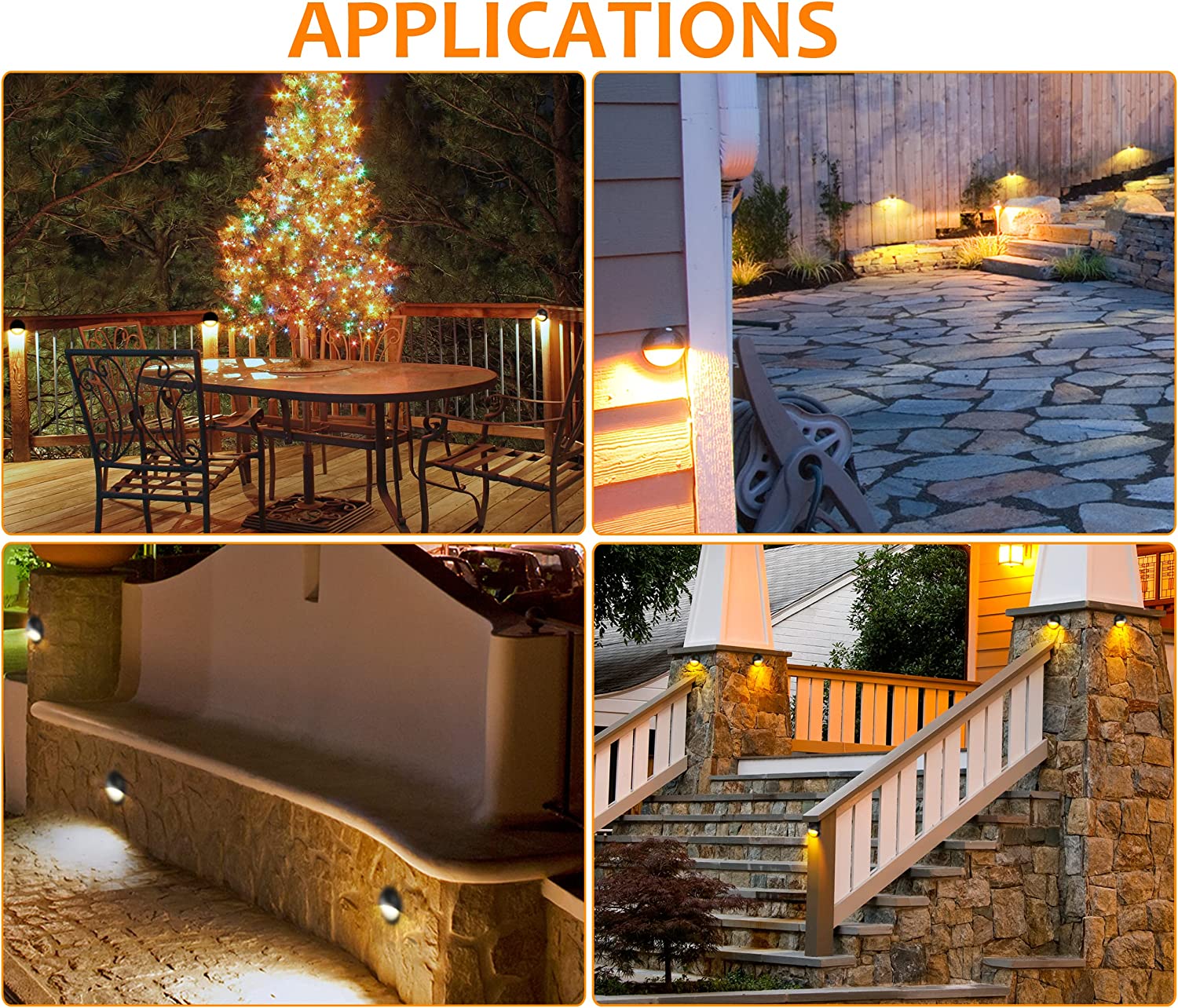 LED Low Voltage Deck & Step Lights, Oil-Rubbed Bronze, 6-Pack