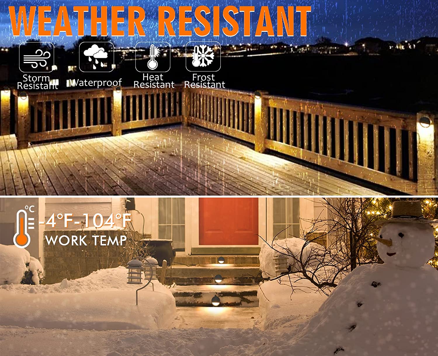 LED Low Voltage Deck & Step Lights, White, 12 PCs