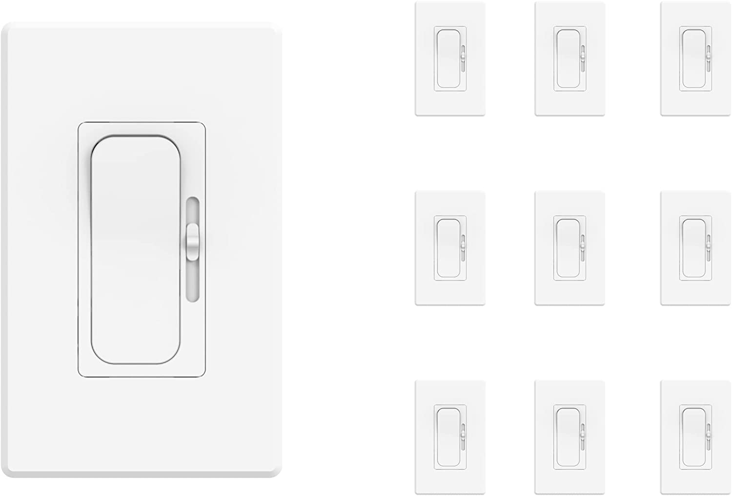 LED Digital Dimmer Switch for LED Light/CFL/Incandescent, 004, 10 PCs