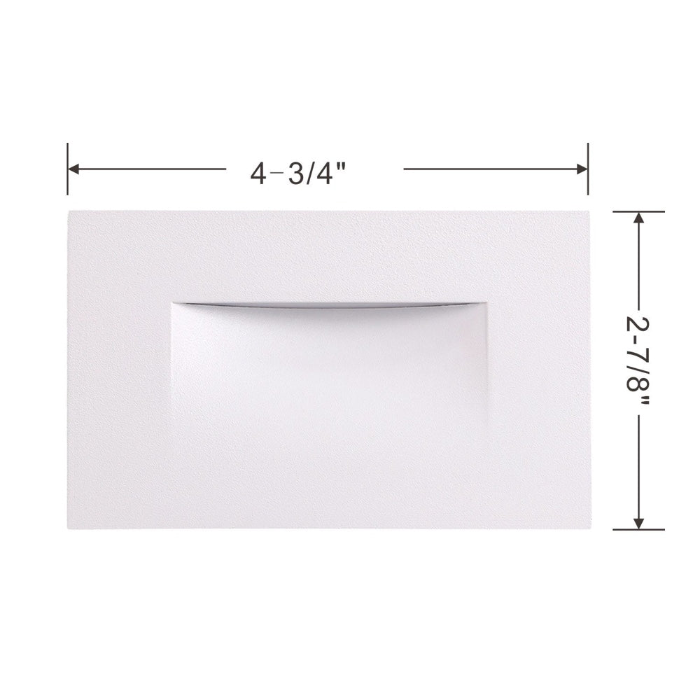 LED Step/Stair Light, 120V 3W 50lm, 3000K Warm White, White, 3 PCs