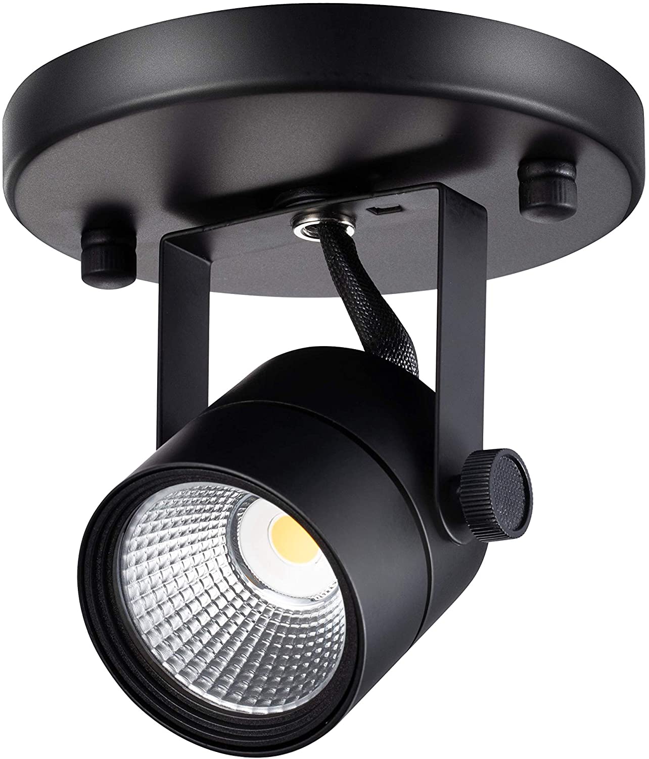 LED Flush Mount Ceiling Spot Light, 3000K 8W 500lm, Black