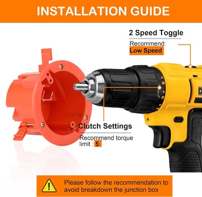 Round Electrical Box, 18 Cubic Inches, UL Listed, 6 PCs