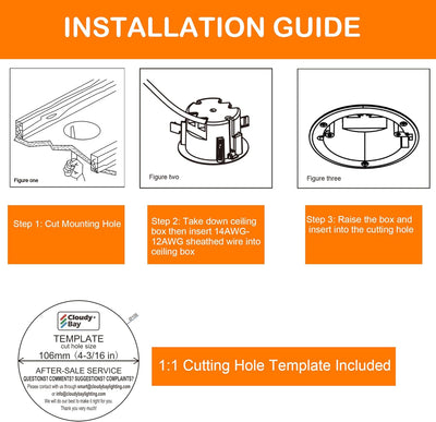 Round Electrical Box, 18 Cubic Inches, UL Listed, 6 PCs