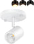 CLOUDY BAY LED Flush Mount Ceiling Spot Light,CRI90+ 9W 3000K 4000K 5000K Selectable Dimmable,Adjustable Tilt Angle Ceiling Track Light Head,White