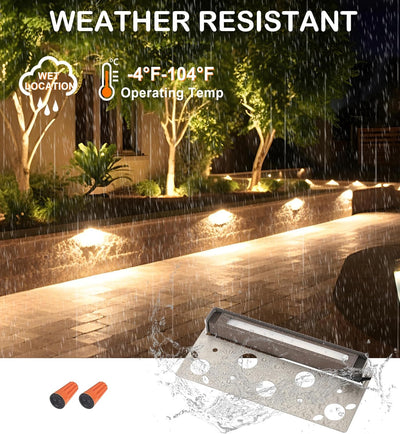 Low Voltage Hardscape Paver Light, 12V, 5CCT, 7 Inch 5W, 8 PCs