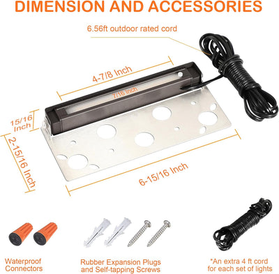 Low Voltage Hardscape Paver Light, 12V, 5CCT, 7 Inch 5W, 8 PCs