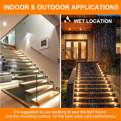 LED Step/Stair Light, 120V 3W, Dimmable, 5CCT, Oil Rubbed Bronze, 6 PCs