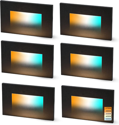 LED Step/Stair Light, 120V 3W, Dimmable, 5CCT, Oil Rubbed Bronze, 6 PCs