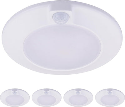 Motion Sensor Ceiling Light, 120V CRI90 10W 5000K Bright Day Light, 6.5 inch LED Flush Mount Round Lighting Fixture For Garage, Walk-in Closet, Attic,Pantry Wet location White Finish (Copy)