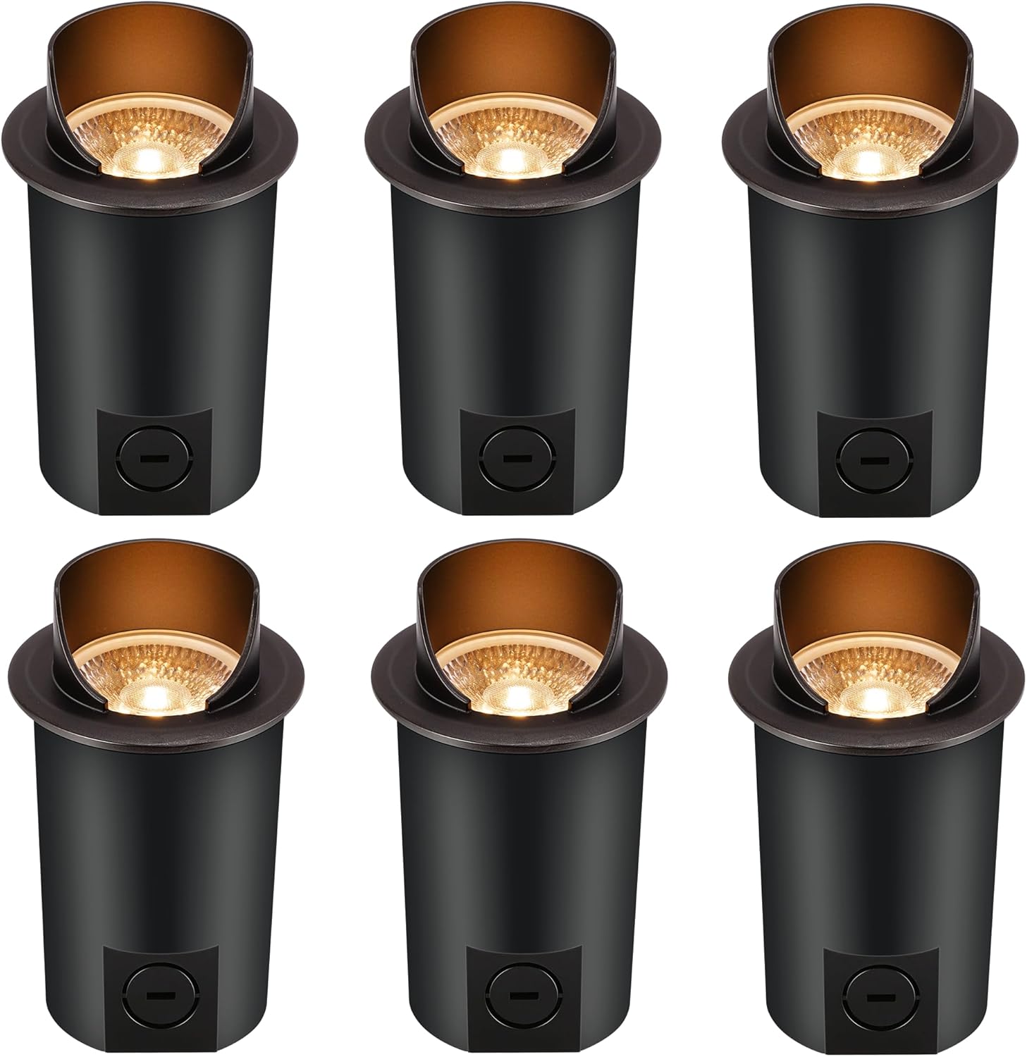LED Low Voltage In-Ground Well Lights - Shielded Top, 6-Pack