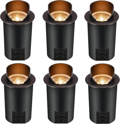 LED Low Voltage In-Ground Well Lights - Shielded Top, 6-Pack