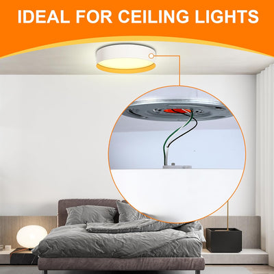 Round Electrical Box,New Work Junction Box,Ceiling Box,20 Cubic Inches,PVC with Nails,3 Pack