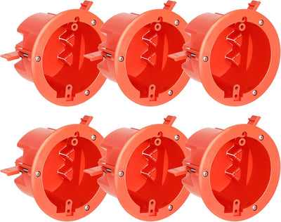 Round Electrical Box, 18 Cubic Inches, UL Listed, 6 PCs