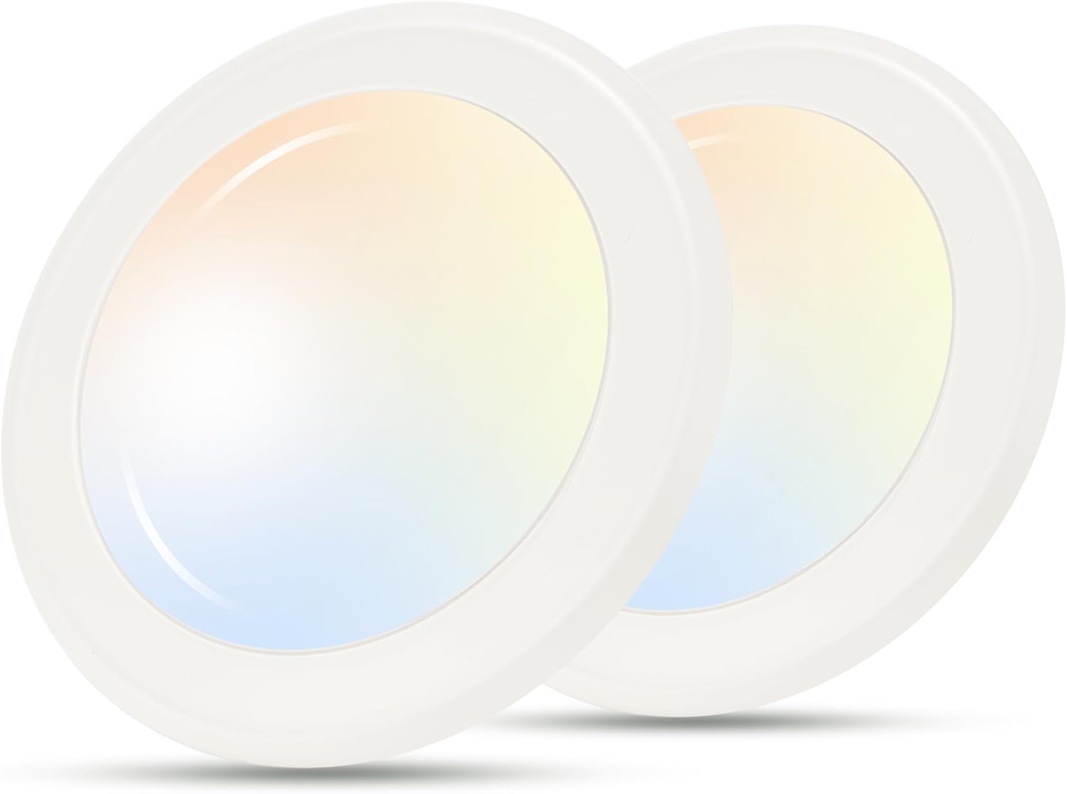 5 Color Temperature LED Flush Mount Ceiling Light,7.5 Inch,120V 15W Dimmable, CRI 90+,2700K/3000K/3500K/4000K/5000K Adjustable,White Finish