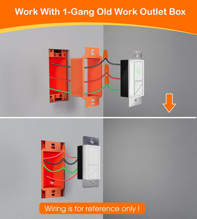 Electrical Outlet Box Extenders,1 Gang Box Extender Single Gang Box Extender Electric Box Extender 1 Gang Power Outlet Accessories, 12 PCs