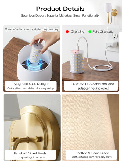 What's in the box: 2 sconces, remotes, USB-C cable, mounting hardware