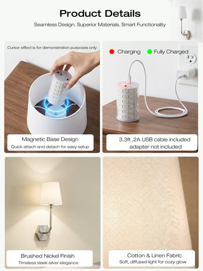 What's in the box: 2 sconces, remotes, USB-C cable, mounting hardware