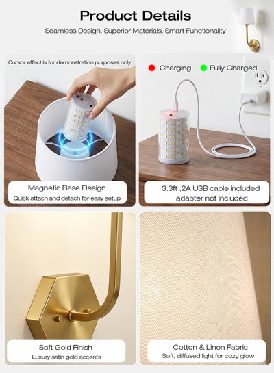 What's in the box: 2 sconces, remotes, USB-C cable, mounting hardware