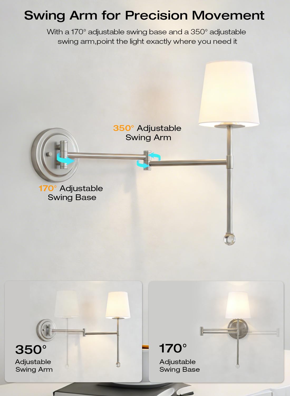 Magnetic bulb detaches for USB-C charging — no wiring, no wall damage
