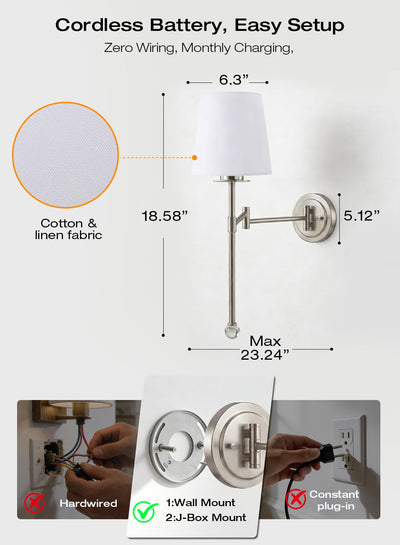 What's in the box: 2 sconces, remotes, USB-C cable, mounting hardware
