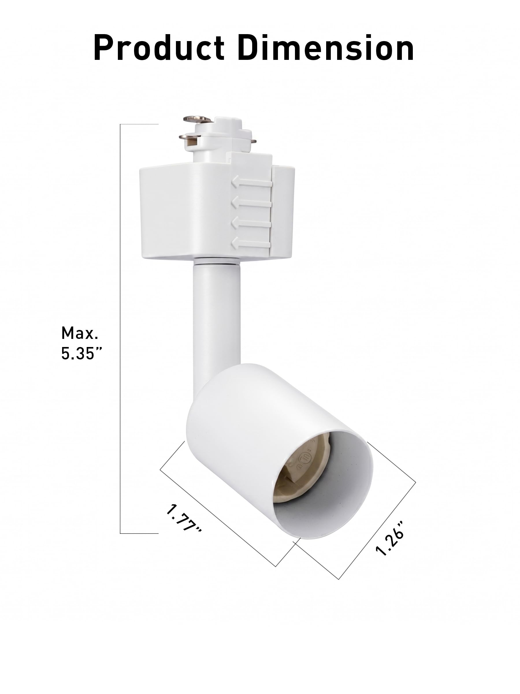 Feature callout: GU10 socket, 350-degree rotation and 90-degree tilt shown with zoomed details