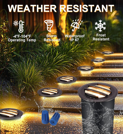 LED Low Voltage In-Ground Well Lights - Grated Top, 6-Pack