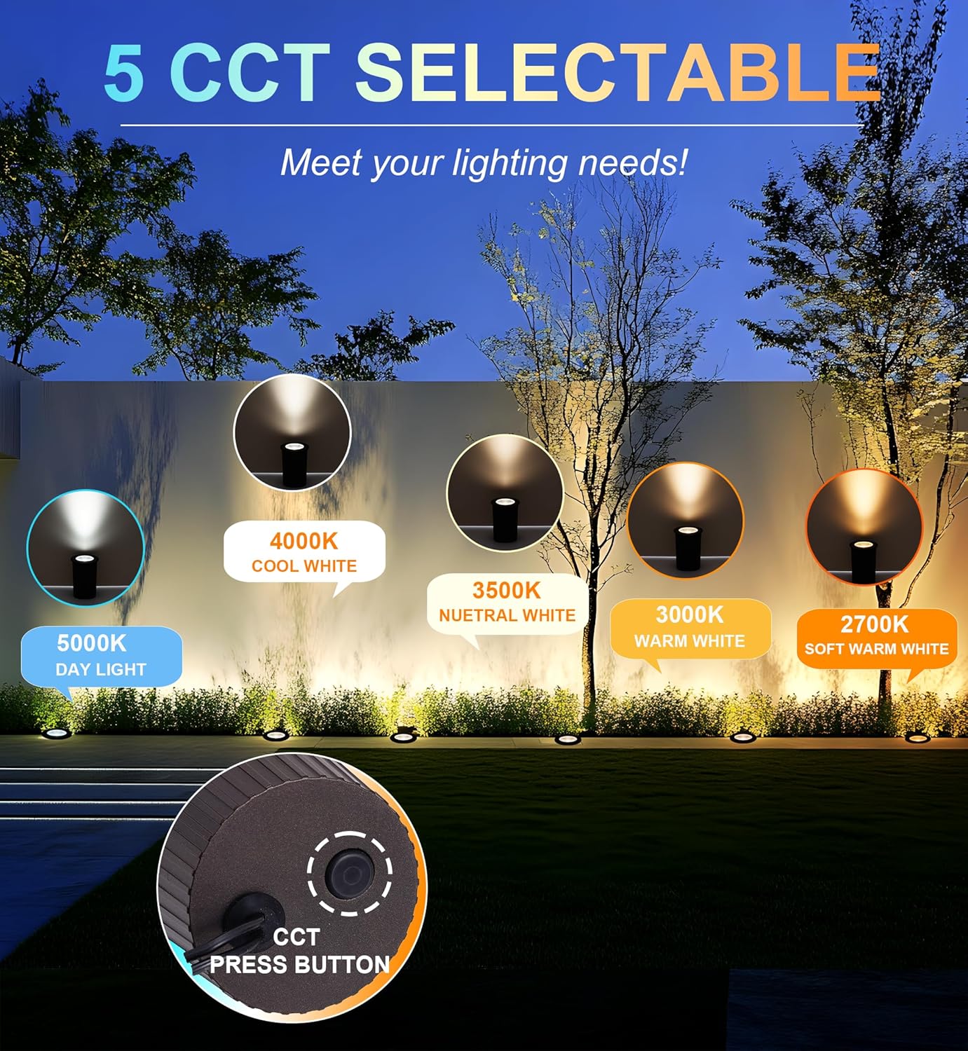LED Low Voltage In-Ground Well Lights - Flat Top, 6 PCs