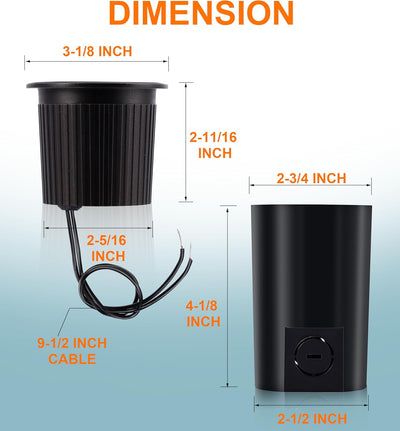 LED Low Voltage In-Ground Well Lights - Flat Top, 6 PCs