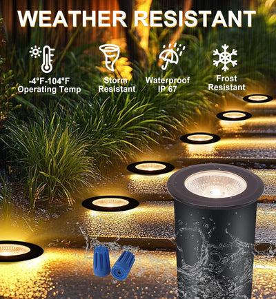 LED Low Voltage In-Ground Well Lights - Flat Top, 6 PCs