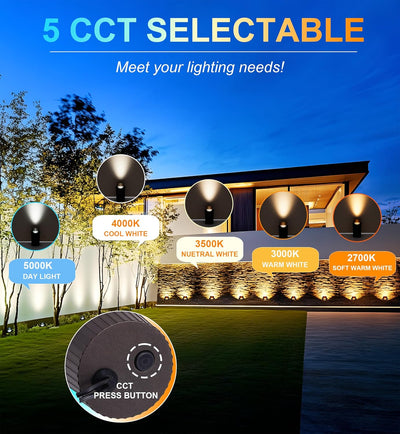 LED Low Voltage In-Ground Well Lights - Shielded Top, 6-Pack