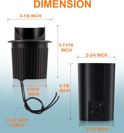 LED Low Voltage In-Ground Well Lights - Shielded Top, 6-Pack