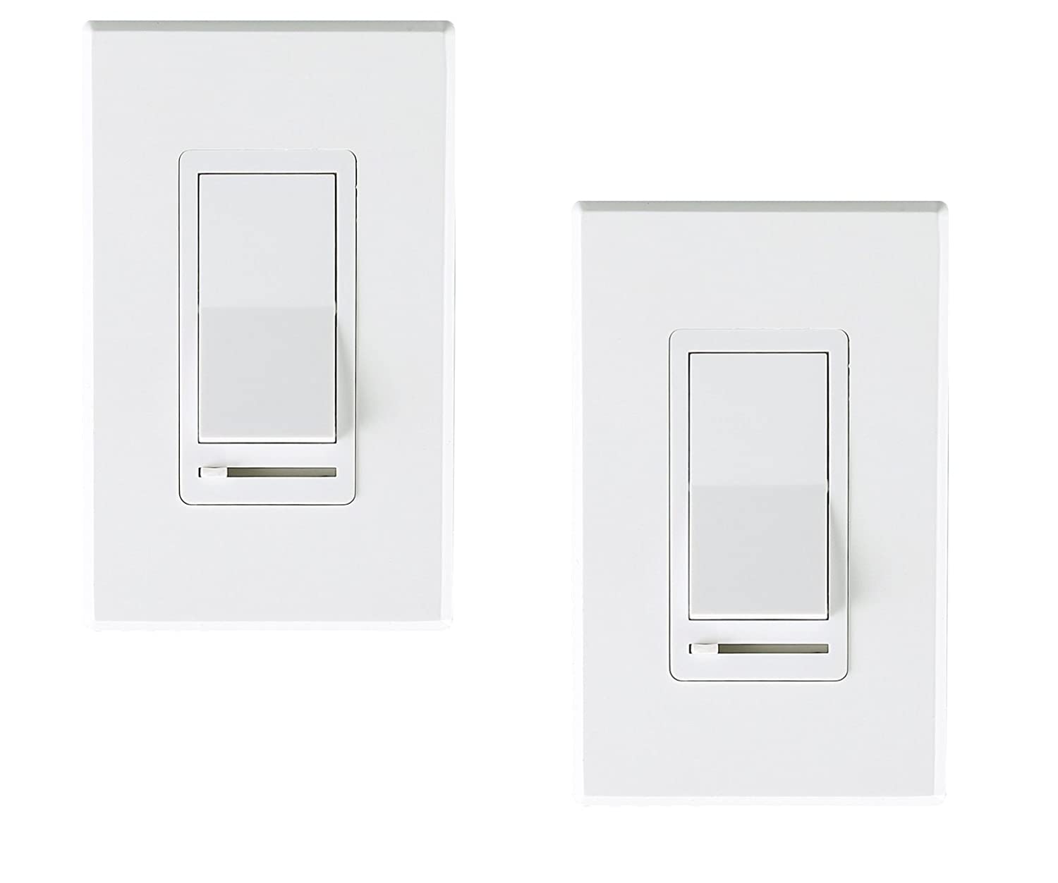 In Wall Dimmer Switch For LED Light/CFL/Incandescent, 3-way Single Pole, Cover Plate Included, White