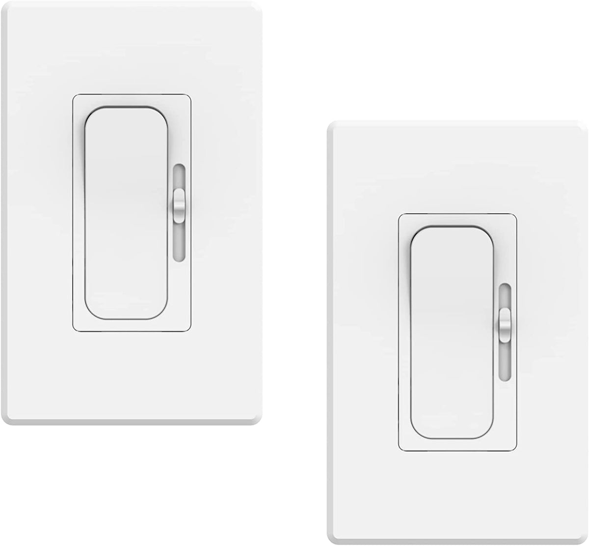 Cloudy Bay 2-pack LED digital dimmer switches with wall plates