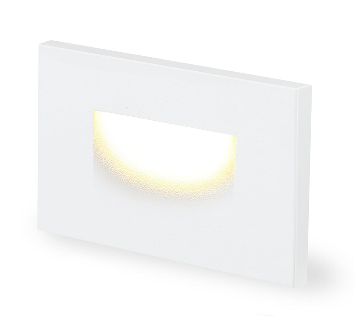 Cloudy Bay white recessed LED step light, white background