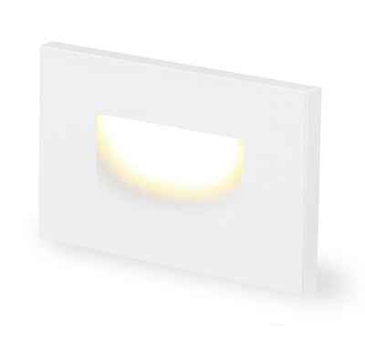 Cloudy Bay white recessed LED step light, white background
