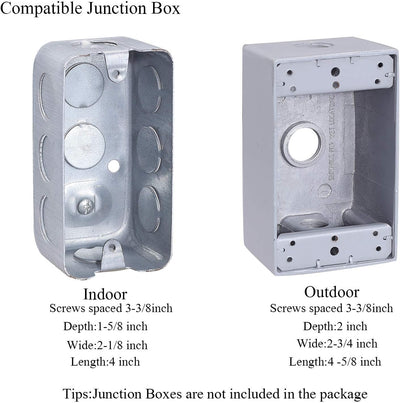 LED Step/Stair Light, 120V 3W, Dimmable, 3CCT, Metal Black, 6 PCs